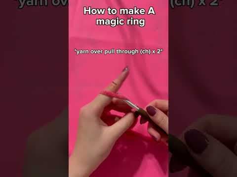 How to make a magic ring ch2 method! Etsy:CrochetGiftsByA 