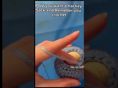 POV crocheting a hackey sack! Check out my crochet makes on my website CrochetByA